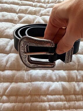 ASOS western belt black and silver size S